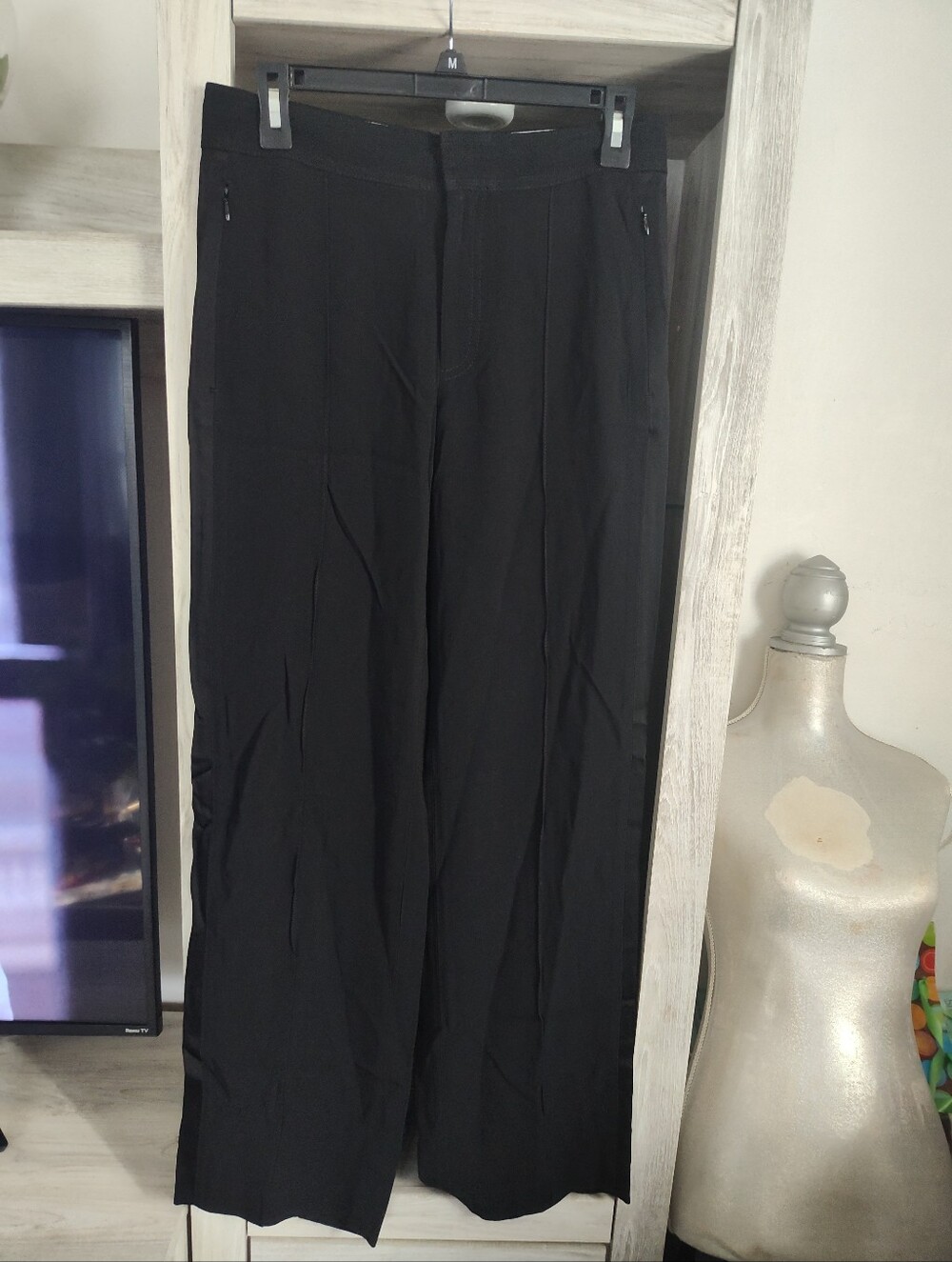 Club Monaco Black Wide-Leg Dress Trousers SZ 4 New With Tags